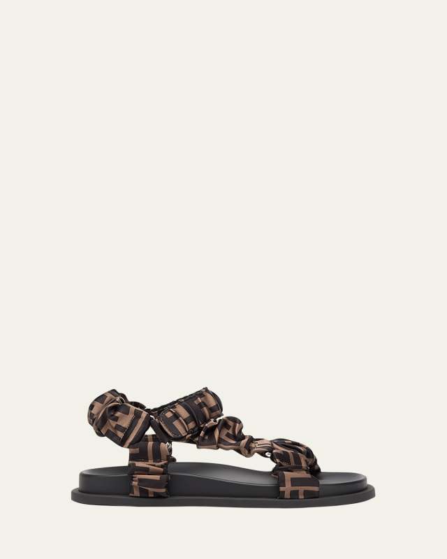 Ruched Logo Hiking Sporty Sandals